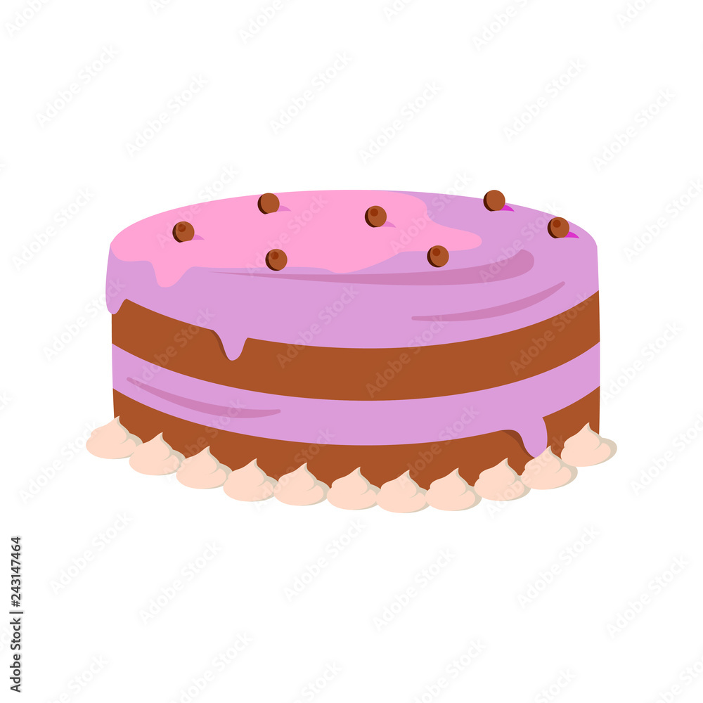 Poster cake icon on white background for graphic and web design, modern simple vector sign. internet concep