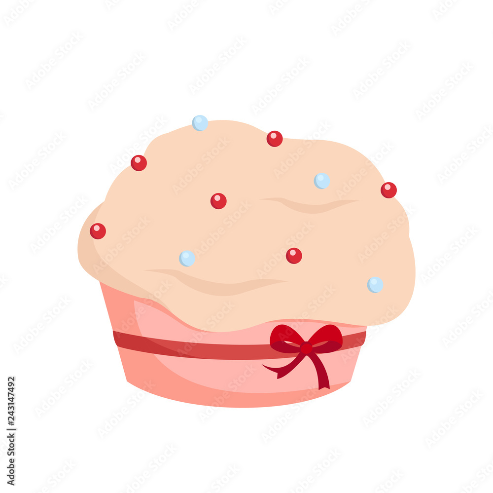 Poster cup cake icon on white background for graphic and web design, modern simple vector sign. internet co