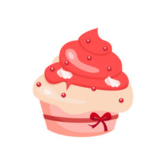 Cup cake icon on white background for graphic and web design, Modern simple vector sign. Internet concept. Trendy symbol for website design web button or mobile app