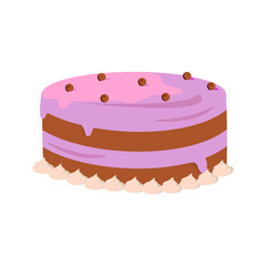 Cake icon on white background for graphic and web design, Modern simple vector sign. Internet concept. Trendy symbol for website design web button or mobile app