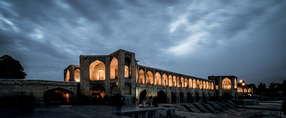 Khaju Bridge in Esfahan, Iran