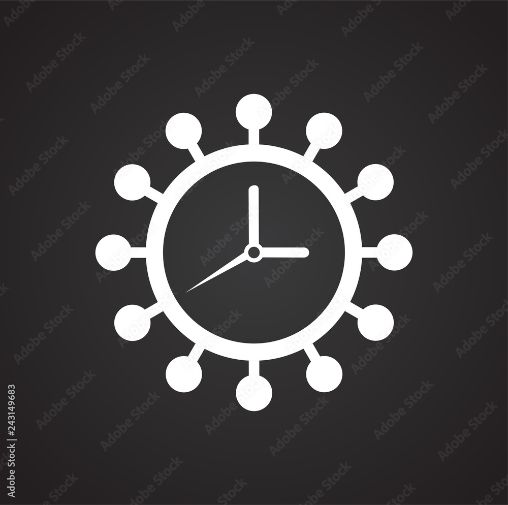 Poster time icon on black background for graphic and web design, modern simple vector sign. internet concep