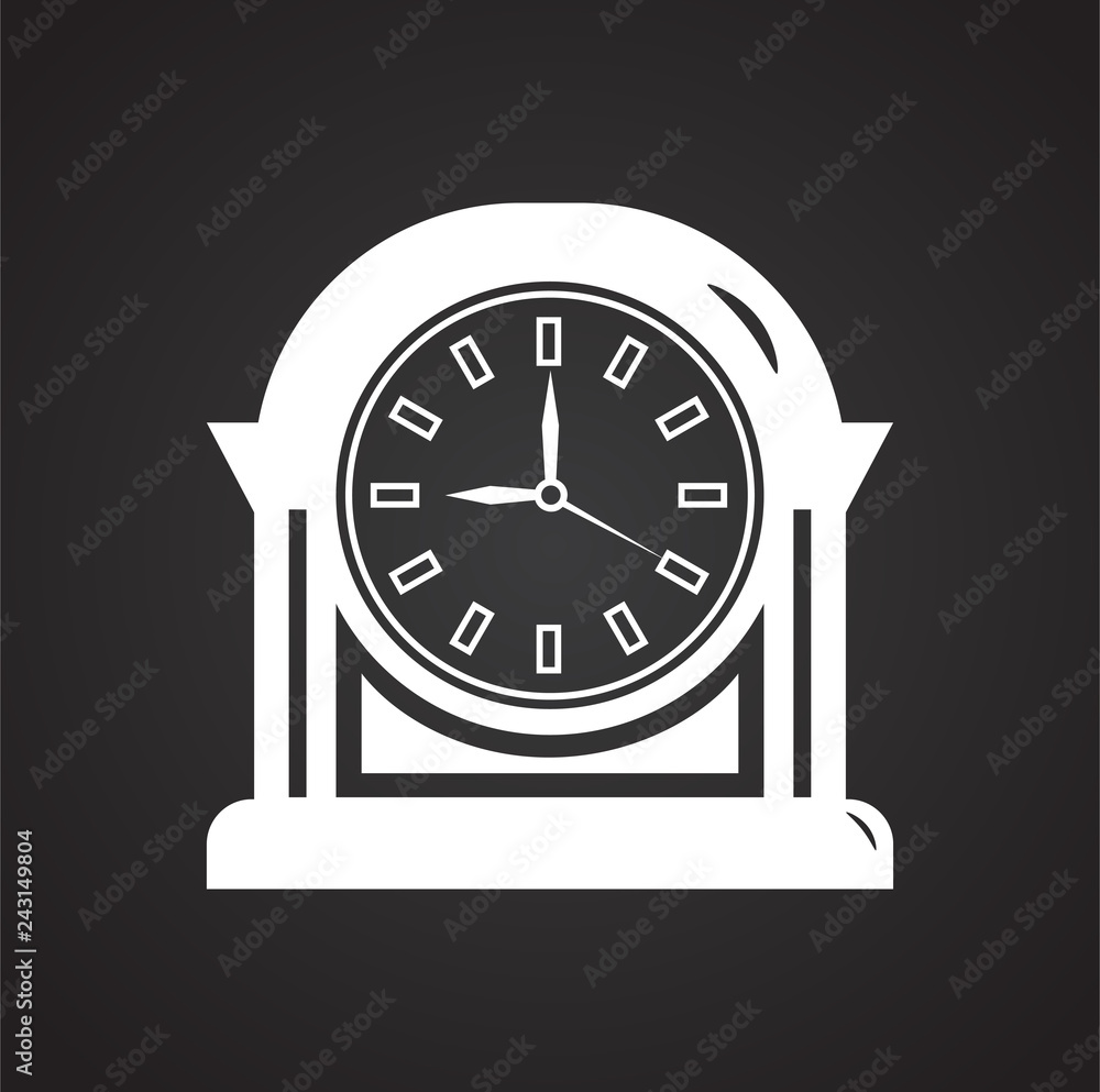 Poster time icon on black background for graphic and web design, modern simple vector sign. internet concep