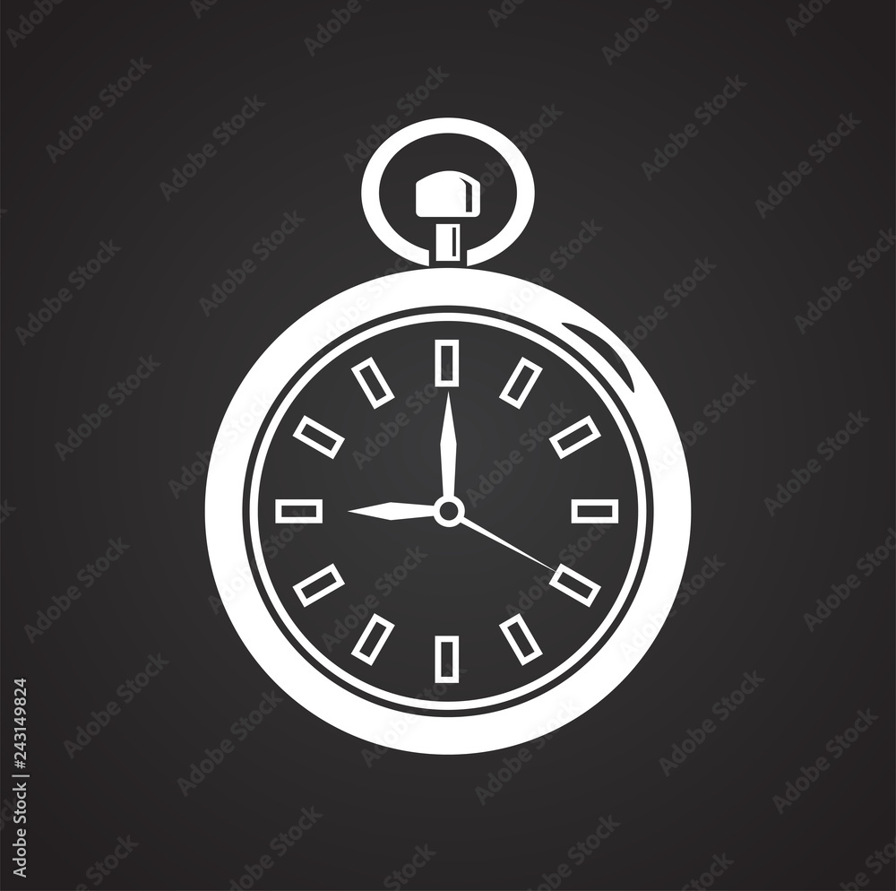 Poster time icon on black background for graphic and web design, modern simple vector sign. internet concep