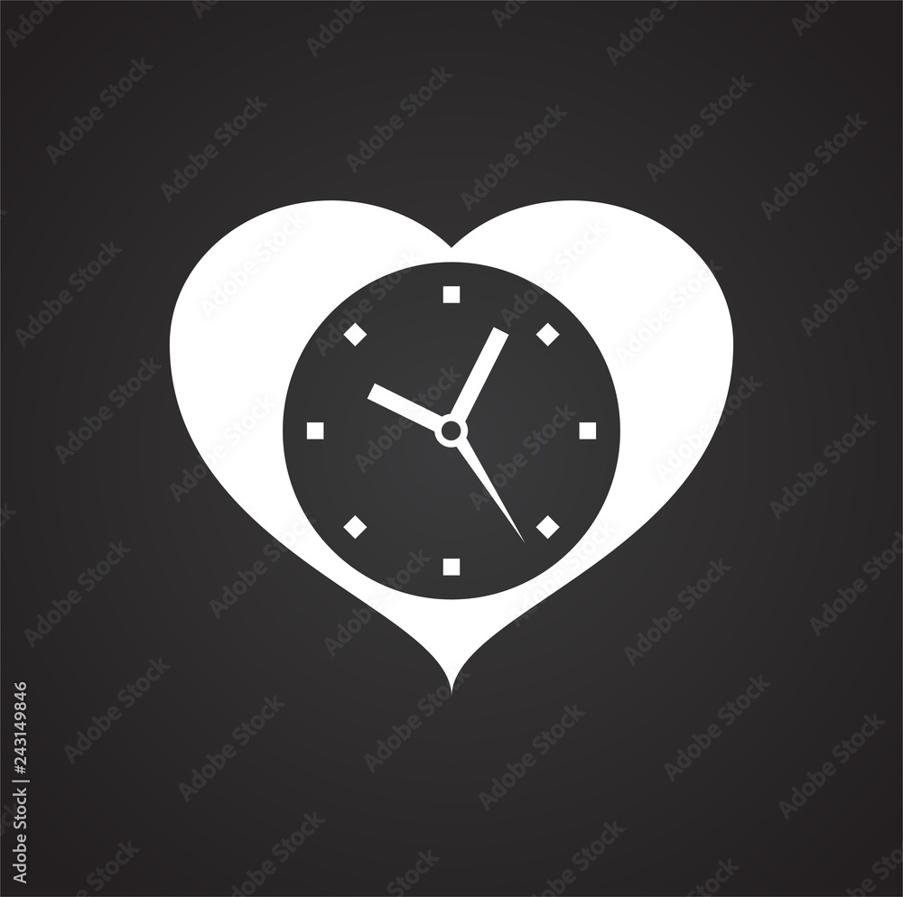 Poster time icon on black background for graphic and web design, modern simple vector sign. internet concep