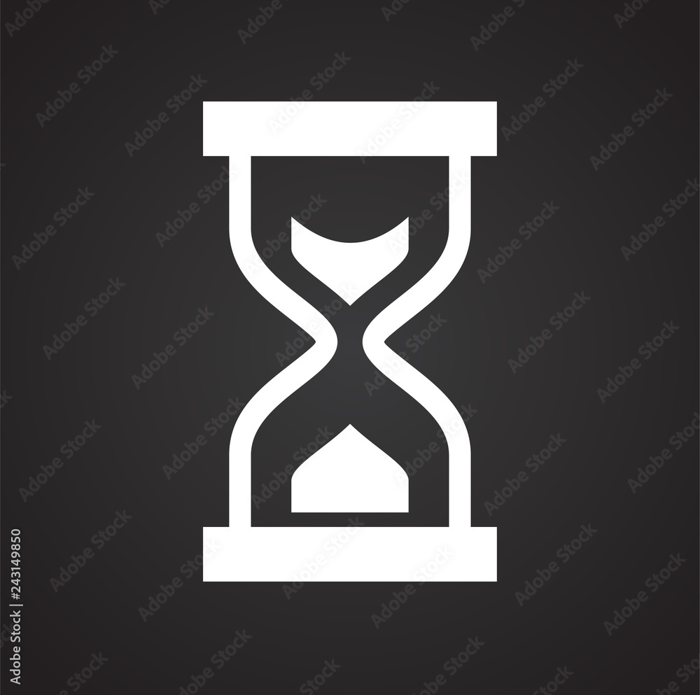 Poster time icon on black background for graphic and web design, modern simple vector sign. internet concep