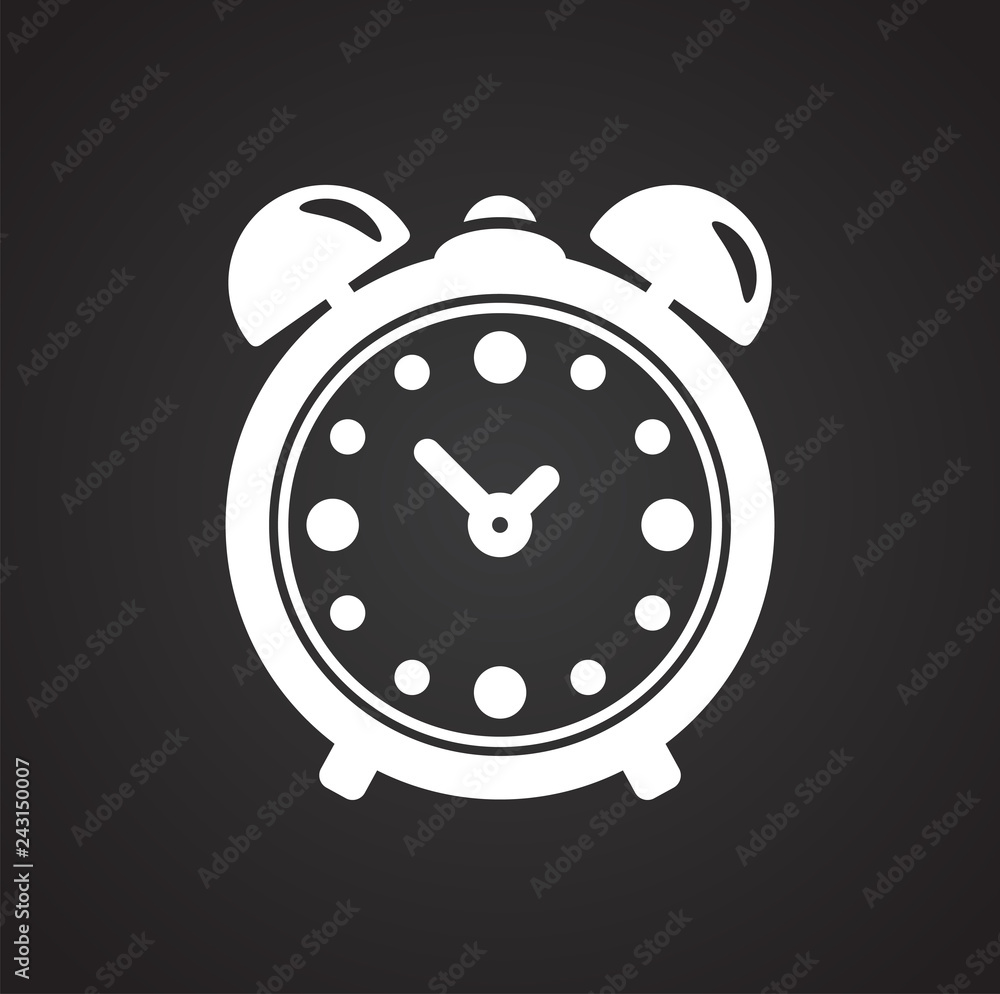 Poster time icon on black background for graphic and web design, modern simple vector sign. internet concep