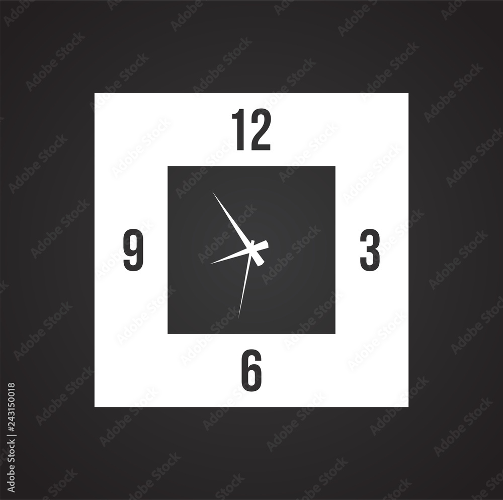 Poster time icon on black background for graphic and web design, modern simple vector sign. internet concep