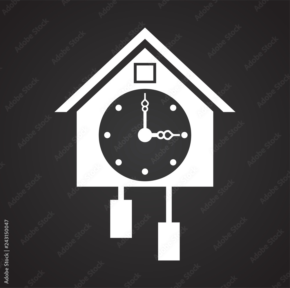 Poster time icon on black background for graphic and web design, modern simple vector sign. internet concep