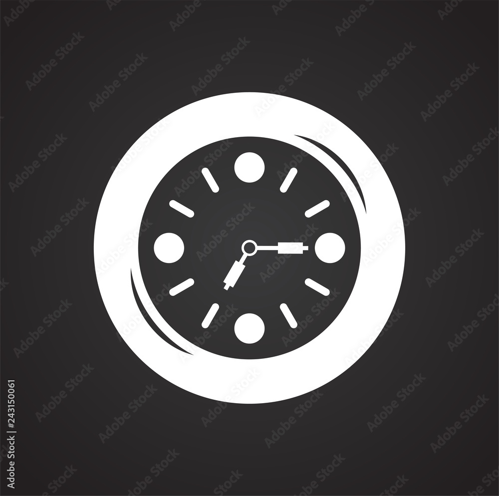 Poster time icon on black background for graphic and web design, modern simple vector sign. internet concep