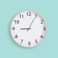 Clock On Mint Background