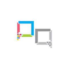 talk dream frame communication logo vector