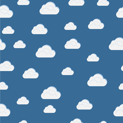 seamless clouds texture, white clouds against blue sky, natural