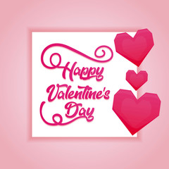 Fototapeta na wymiar valentines day card with hearts