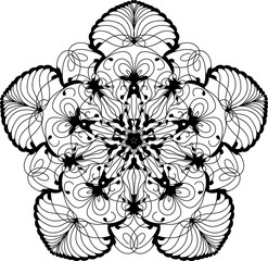 Abstract mandala pattern. Round ornament design.