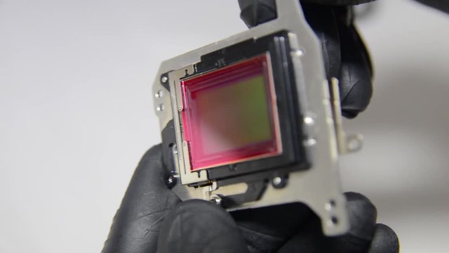 camera repair, camera sensor for a digital camera close-up, matrix.