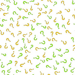 Question mark, education, school concept. Seamless vector EPS 10 pattern. Flat style
