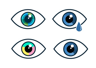 Eye icon - eye symbol. flat eye sign vector