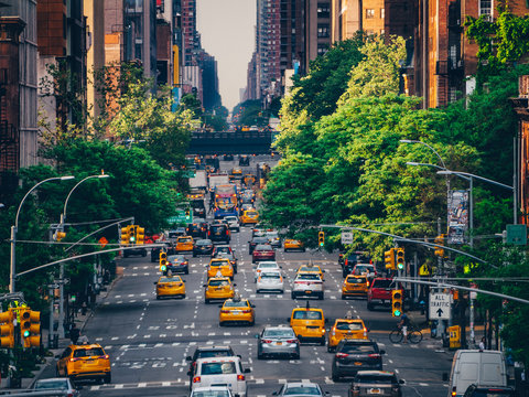 Fototapeta Road traffic in New York