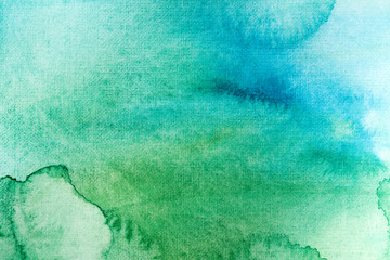 watercolor texture, green blue.