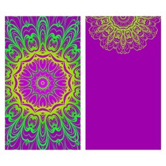 Vector Mandala Pattern. Template for Flyer or Invitation Card Design