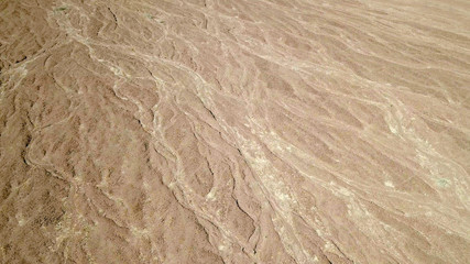 Desert landscape - Aerial image of dry land 