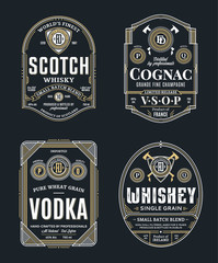 Alcoholic drinks labels