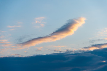 Naklejka na ściany i meble clouds in the sky during sunset