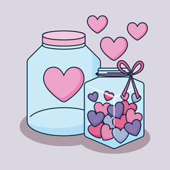 happy valentines day with jars