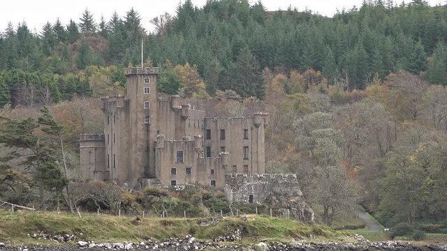 Dunvegan castle on the Isle of Skye - the seat of the MacLeod of MacLeod, Scotland, UK