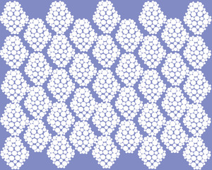 beautiful symmetrical white pattern on purple background