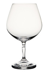 Glass of wine isolated on white background.