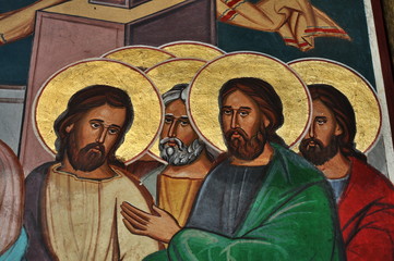  mural painting, in St. Andrew's  Church , in Bistrita, 2017