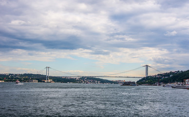 The beautiful bosphorus bridge in city of Istanbul