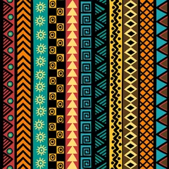 Papier peint Style ethnique Fond de motifs ethniques géométriques