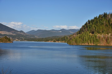 Fototapeta na wymiar Bistrita,ROMANIA, 2018, View of Colibita Lake