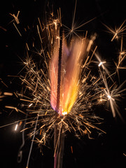 fire and sparks closeup