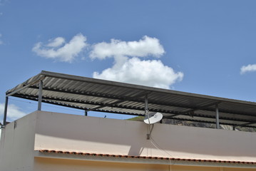 Obraz premium solar panels on the roof