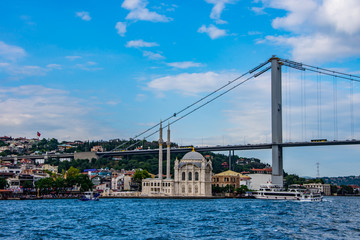 The Big Mecidiye mosque or Ortakoy mosque in Istanbul