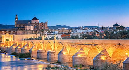 Roman Bridge and Guadalquivir river, Great Mosque, Cordoba