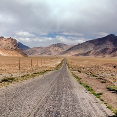 Pamir highway or pamirskij trakt, Pamir mountains