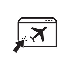 Fototapeta premium plane ticket search outline icon. vector design illustration
