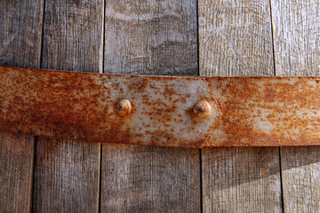 a fragment of a metal rim on the barrel