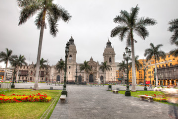 Fototapeta na wymiar Plaza Mayor de Lima, Peru