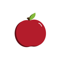apple 3d icon. colored vector design illustration