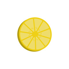 lemon 3d icon. colored vector design illustration