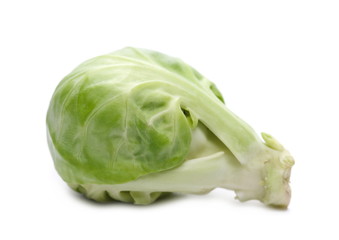 Fototapeta premium Brussels sprouts macro isolated on white background
