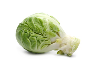 Fototapeta premium Brussels sprouts macro isolated on white background