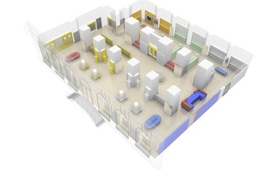 shop, mall, shopping mall, interior visualization, 3D illustration