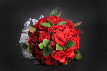 beautiful rose with a black background 